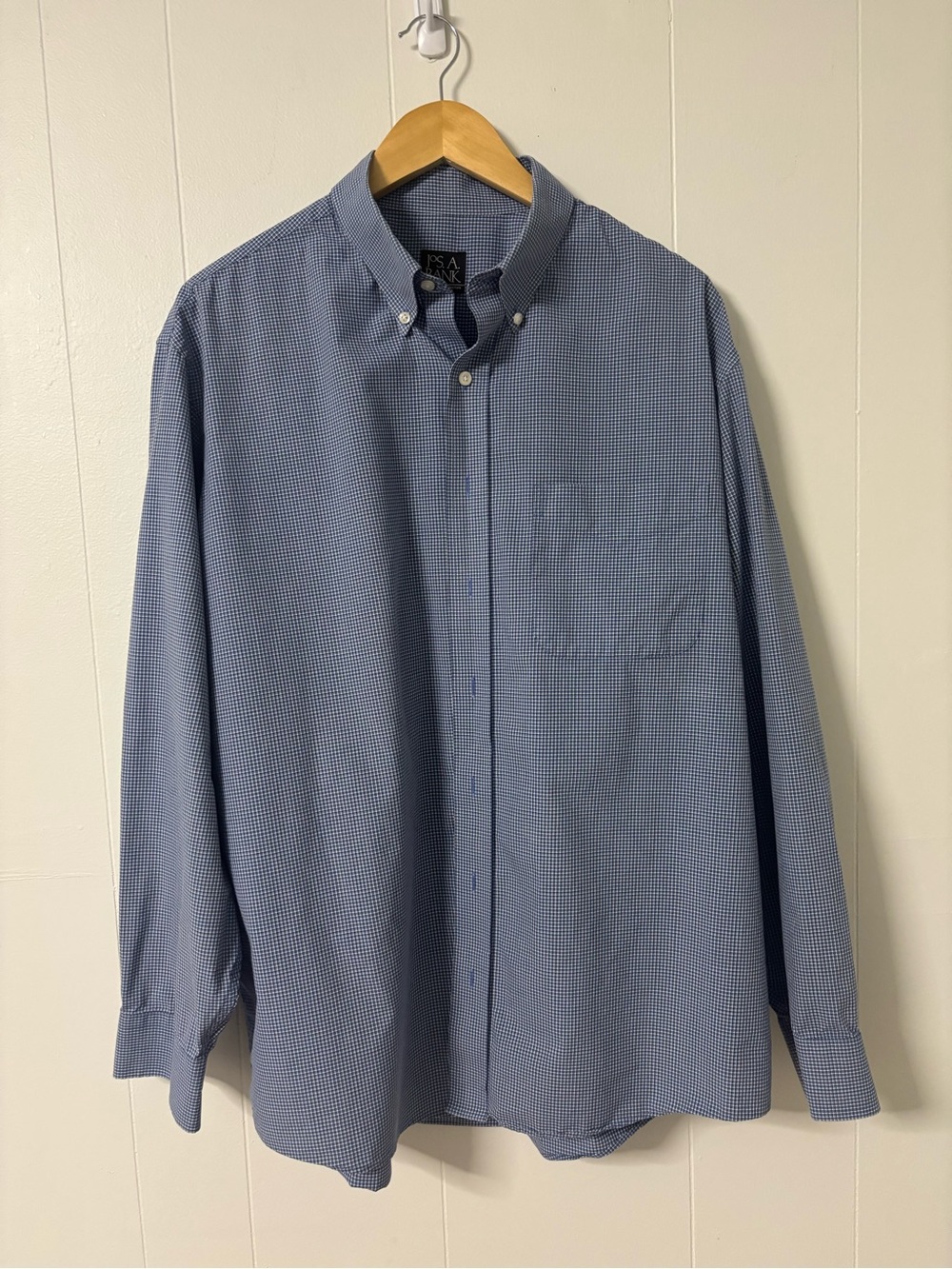 Jos. A. Bank Blue Micro-Check Button-Down Shirt